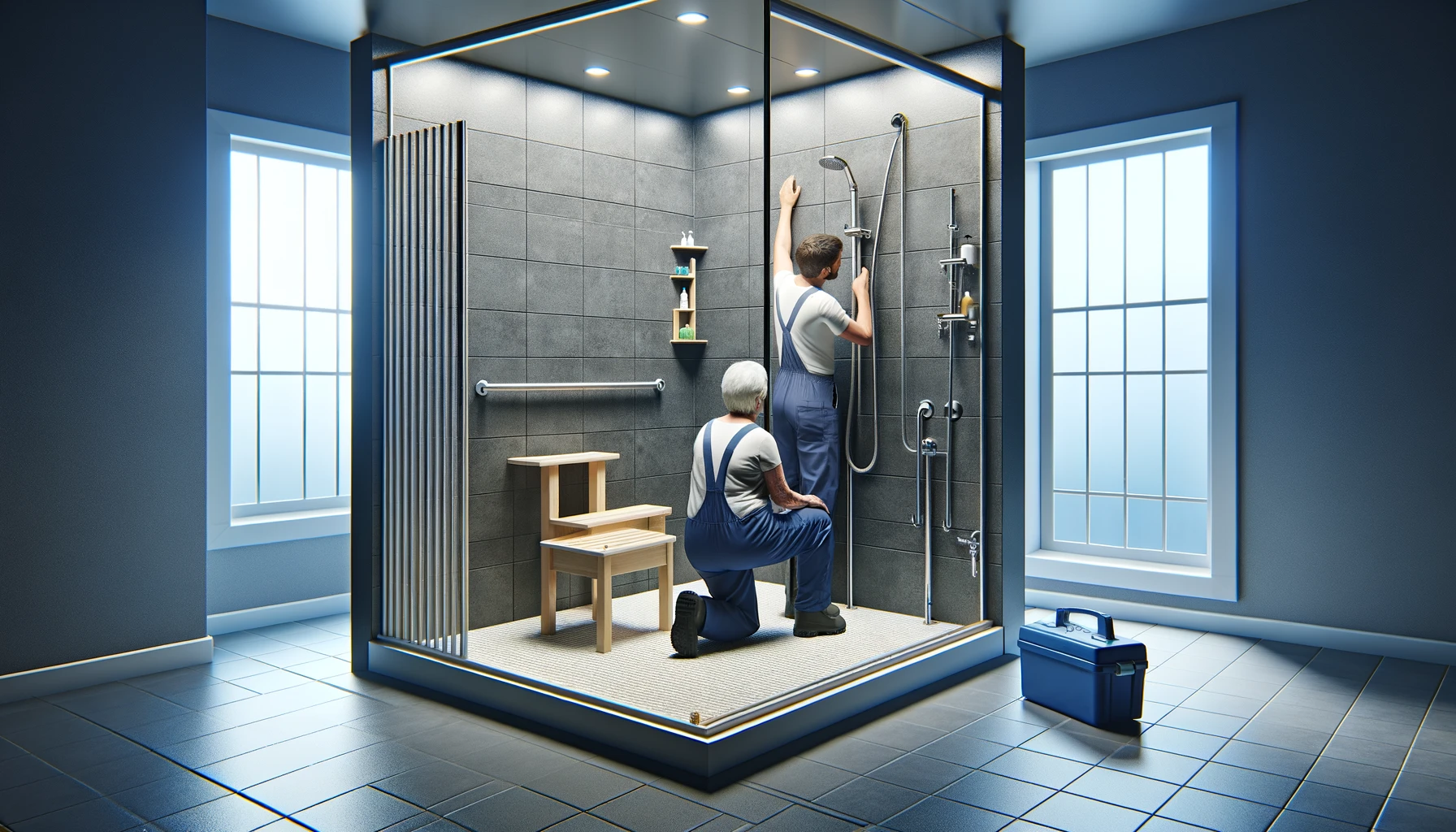 Foto einer modernen Dusche