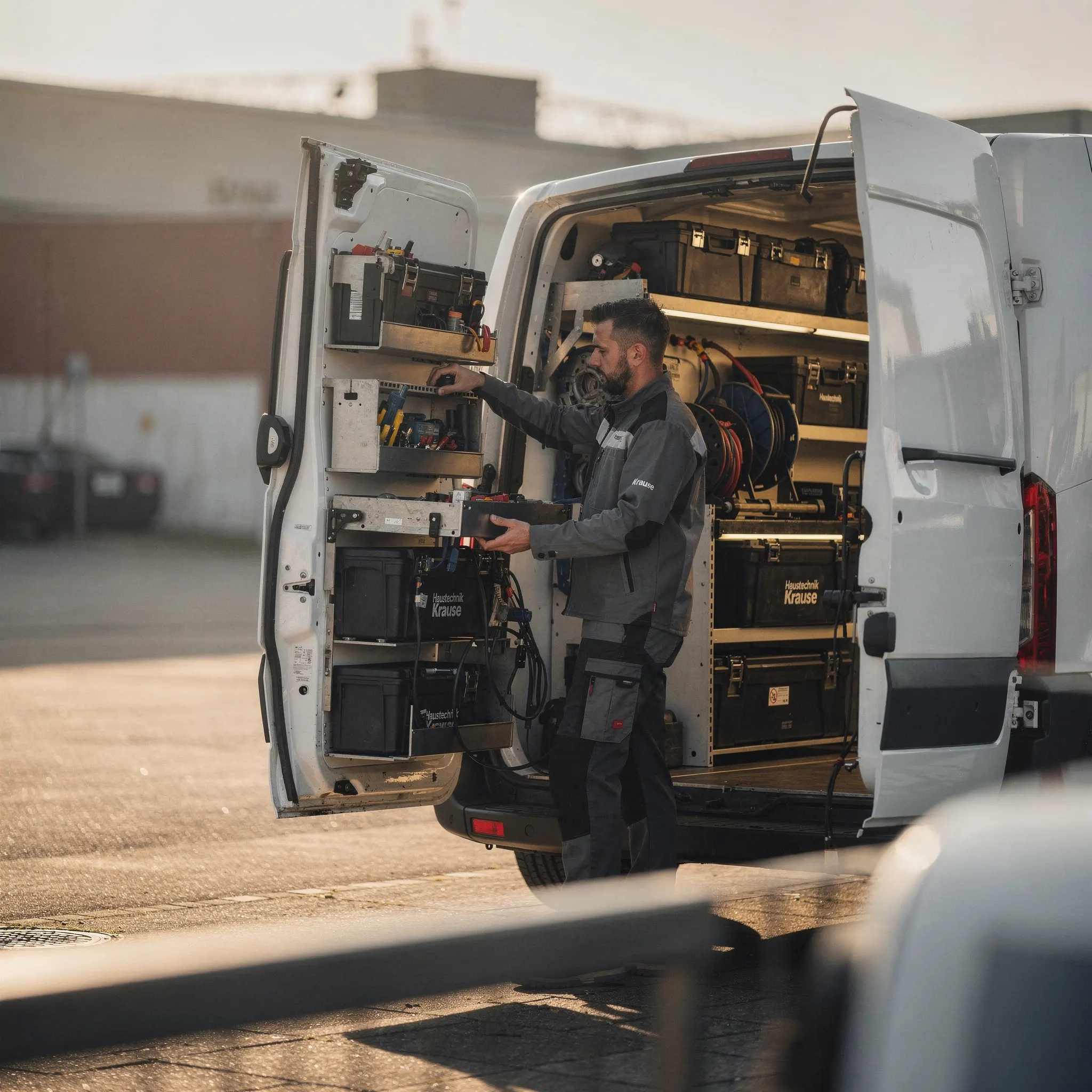 Haustechnik Krause im Einsatz vor Ort