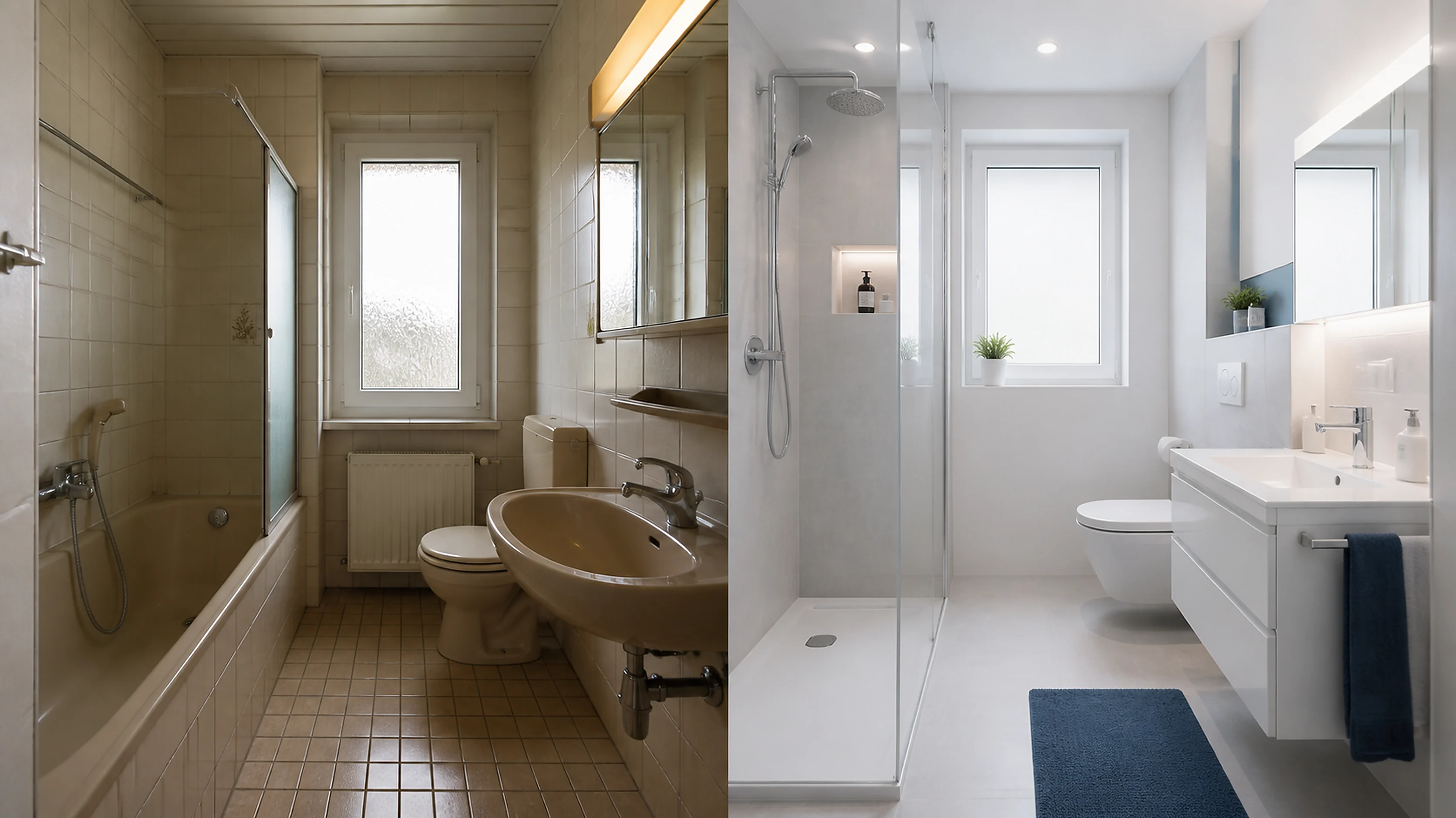 Geplante Modernisierung eines Badezimmers