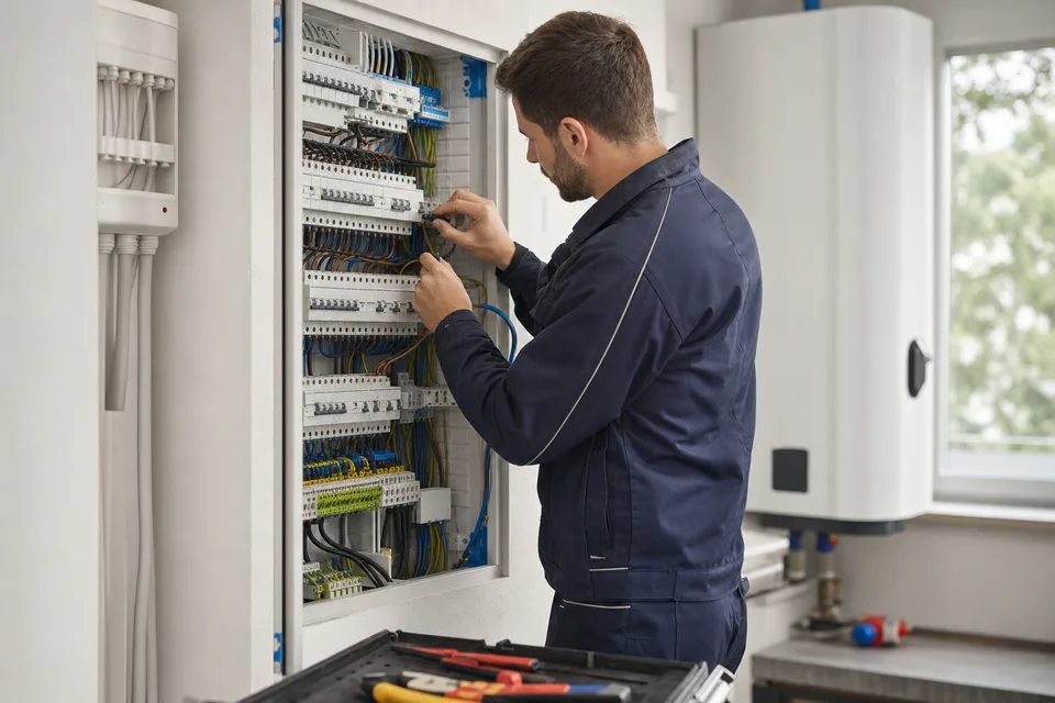 Fachpartner bei einer technischen Elektroprüfung