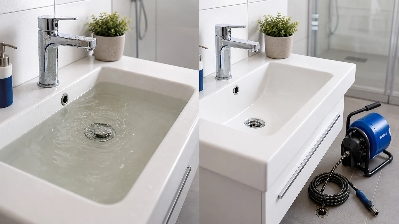 Sanitärarbeit an einer Wasserleitung